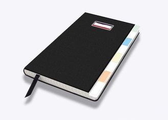 PU Gift Notebook Printing Services With Steel Logo Decoraton CMYK Full Color