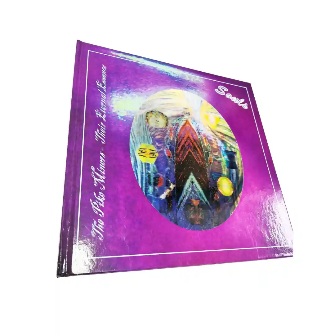 case bound book with 3D printing on cover